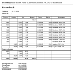 Kassen Software, Kassenbuch